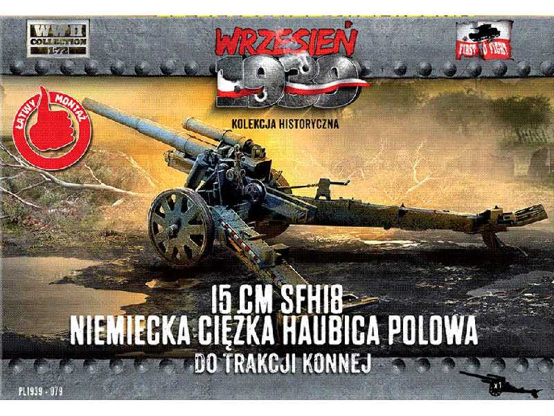 Niemiecka ciężka haubica polowa 15cm sFH18 do trakcji konnej - zdjęcie 1 Niemiecka ciężka haubica polowa 15cm sFH18 do trakcji konnej - zdjęcie 1