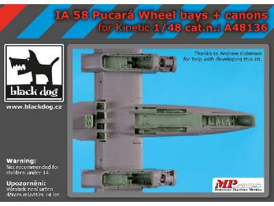 Ia 58 Pucará Wheel Bays + Canons For Kinetic - zdjęcie 1