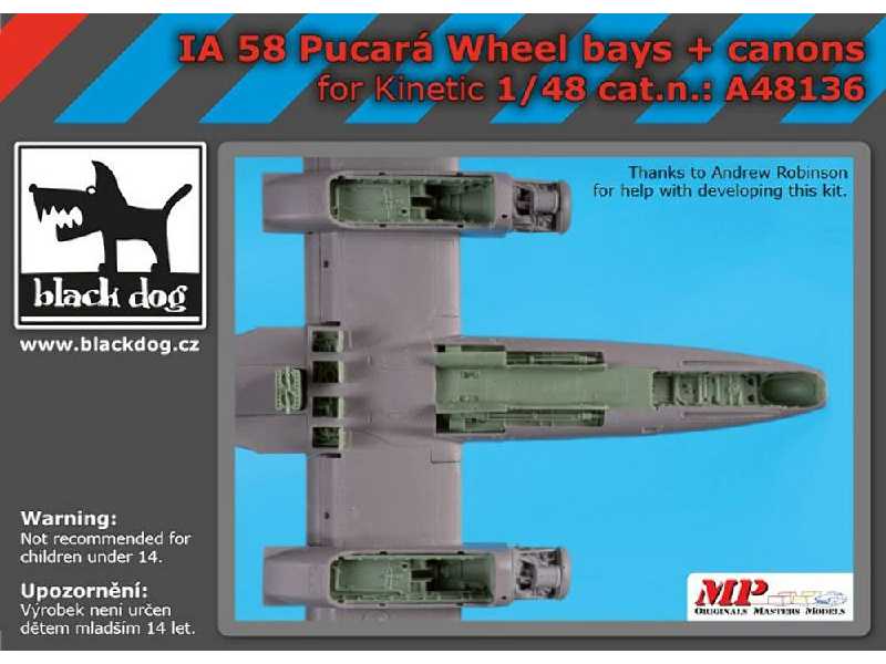Ia 58 Pucará Wheel Bays + Canons For Kinetic - zdjęcie 1 Ia 58 Pucará Wheel Bays + Canons For Kinetic - zdjęcie 1