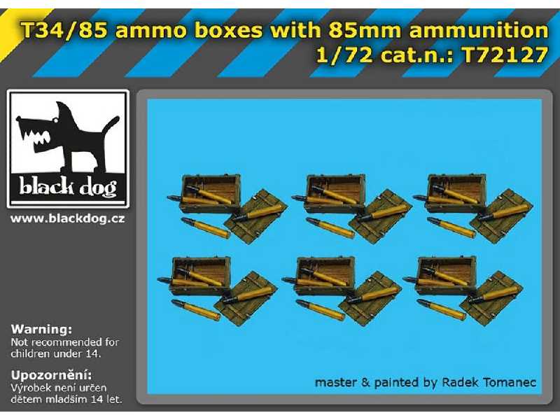 T34/85 Ammo Boxes With 85mm Ammunition - zdjęcie 1 T34/85 Ammo Boxes With 85mm Ammunition - zdjęcie 1