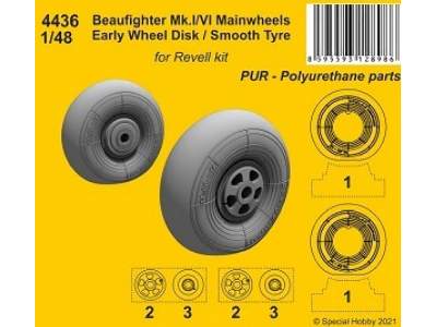 Beaufighter Mk.I/Vi Mainwheels Early Wheel Disk / Smooth Tyre (For Revell Kit) - zdjęcie 1