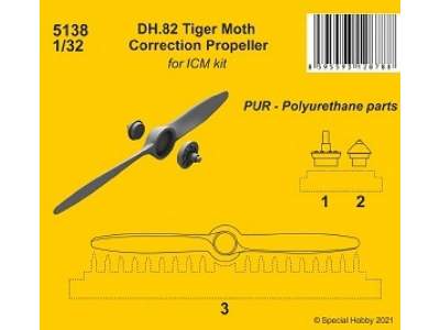 Dh.82 Tiger Moth Correction Propeller (For Icm Kit) - zdjęcie 1