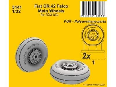 Fiat Cr.42 Falco Main Wheels (For Icm Kit) - zdjęcie 1