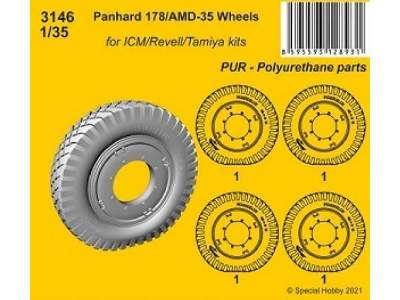 Panhard 178/Amd-35 Wheels (For Icm / Revell / Tamiya Kits) - zdjęcie 1