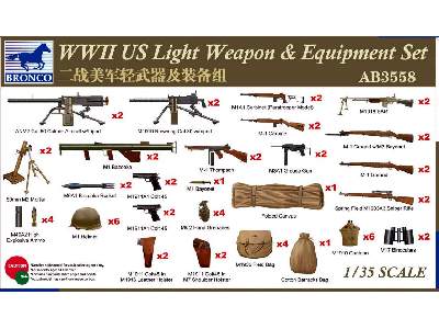 Amerykańska broń lekka + wyposażenie - II W.Ś. - zdjęcie 1