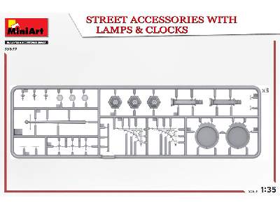 Akcesoria uliczne z lampą i zegarem - zdjęcie 4