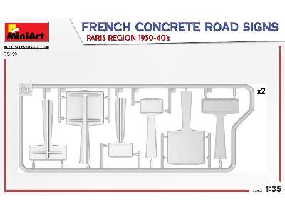 Francuskie betonowe znaki drogowe, region Paryża, 1930-40 - zdjęcie 3
