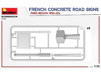 Francuskie betonowe znaki drogowe, region Paryża, 1930-40 - zdjęcie 5