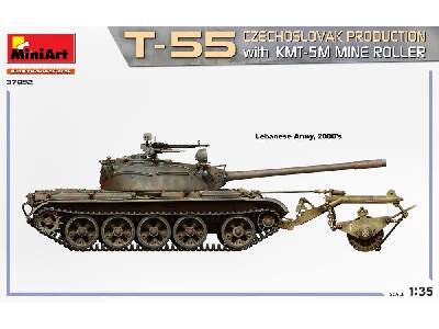 T-55 z trałem przeciwminowym Kmt-5m - produkcja czechosłowacka - zdjęcie 5