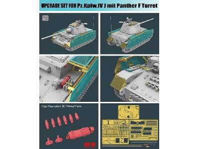 Upgrade Solution Series For Pz.Kpfw.Iv J Mit Panther F Turret - zdjęcie 2