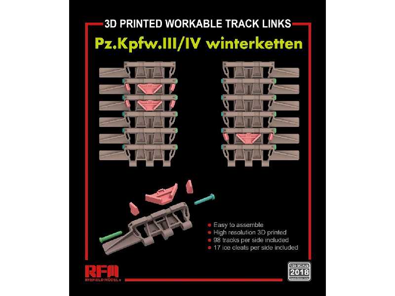 Gąsienice do czołgów Pz.Kpfw.III/II Winterketten drukowane w 3D - zdjęcie 1