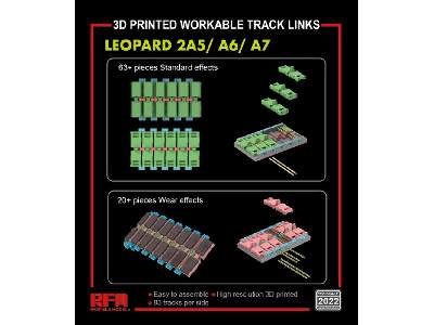 Gąsienice do czołgu Leopard 2a5/A6/A7 drukowane w 3D - zdjęcie 1