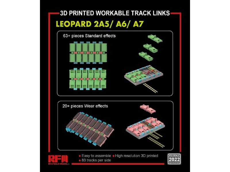 Gąsienice do czołgu Leopard 2a5/A6/A7 drukowane w 3D - zdjęcie 1