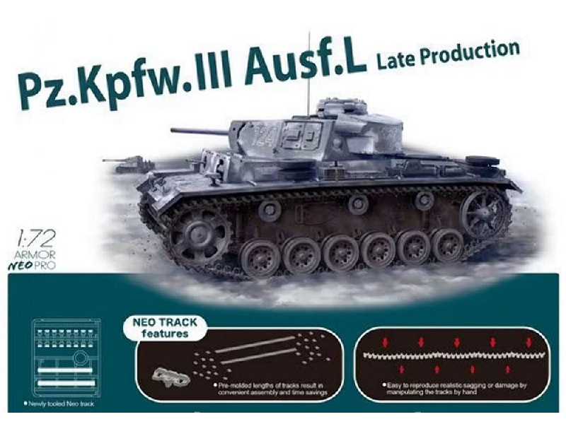 Pz.Kpfw.III Ausf.L Late production Armor Neo Pro - zdjęcie 1 Pz.Kpfw.III Ausf.L Late production Armor Neo Pro - zdjęcie 1