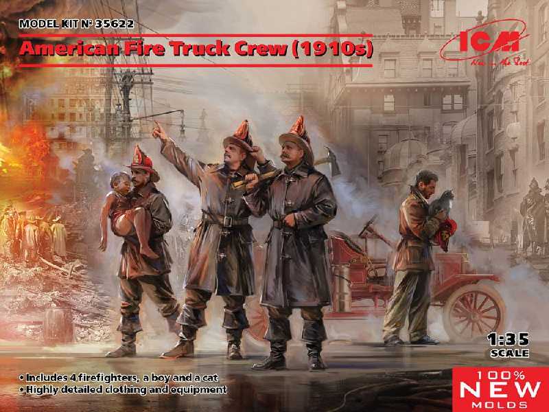 American Fire Truck Crew (1910s) - zdjęcie 1 American Fire Truck Crew (1910s) - zdjęcie 1