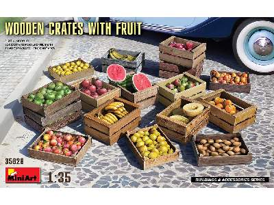 Drewniane skrzynki z owocami - zdjęcie 1