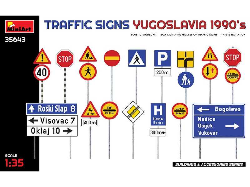 Znaki drogowe - Jugosławia lata 90-te XX wieku - zdjęcie 1