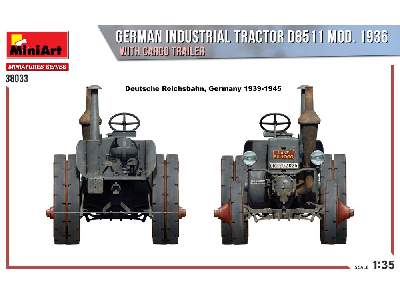 Niemiecki ciągnik przemysłowy D8511 model 1936 z przyczepą - zdjęcie 3