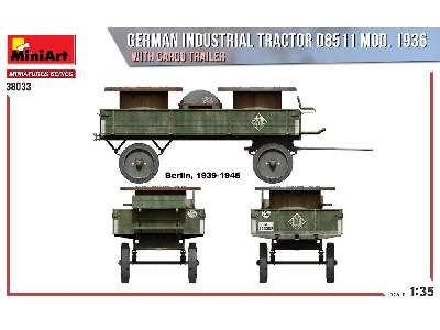 Niemiecki ciągnik przemysłowy D8511 model 1936 z przyczepą - zdjęcie 19