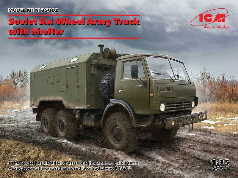 Soviet Six-wheel Army Truck With Shelter - zdjęcie 1 Soviet Six-wheel Army Truck With Shelter - zdjęcie 1