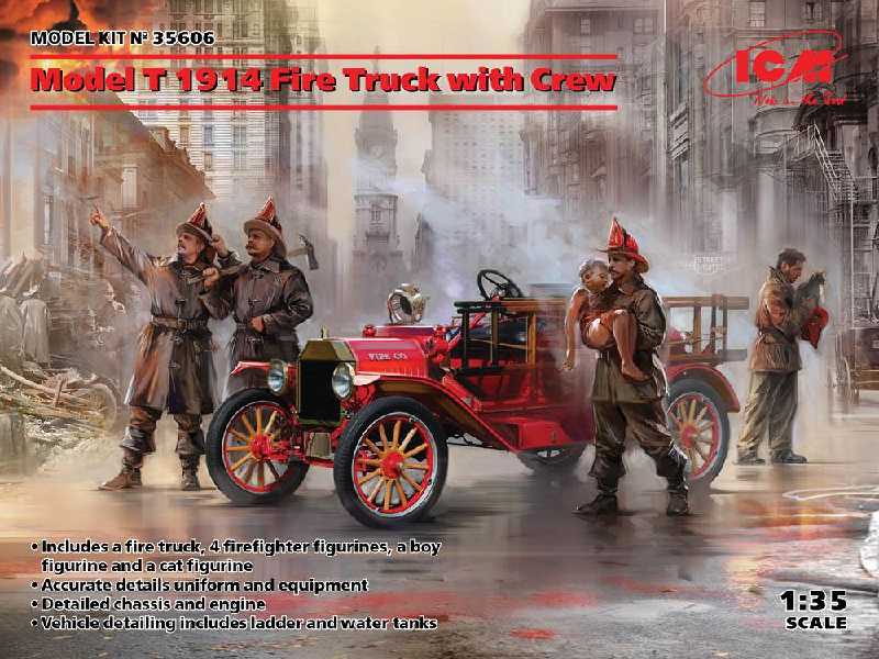 Model T 1914 Fire Truck With Crew - zdjęcie 1 Model T 1914 Fire Truck With Crew - zdjęcie 1