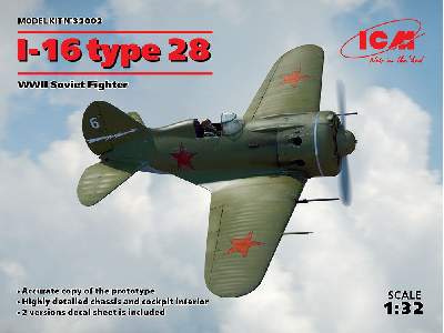 I-16 typ 28 - radziecki myśliwiec - II W.Ś. - zdjęcie 1