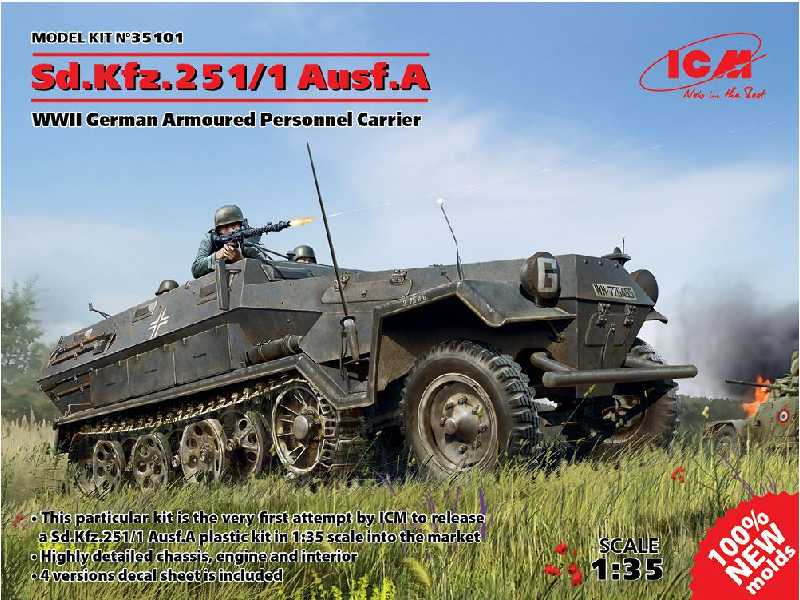 Sd.Kfz.251/1 Ausf.A niemiecki transporter opacerzony - zdjęcie 1 Sd.Kfz.251/1 Ausf.A niemiecki transporter opacerzony - zdjęcie 1