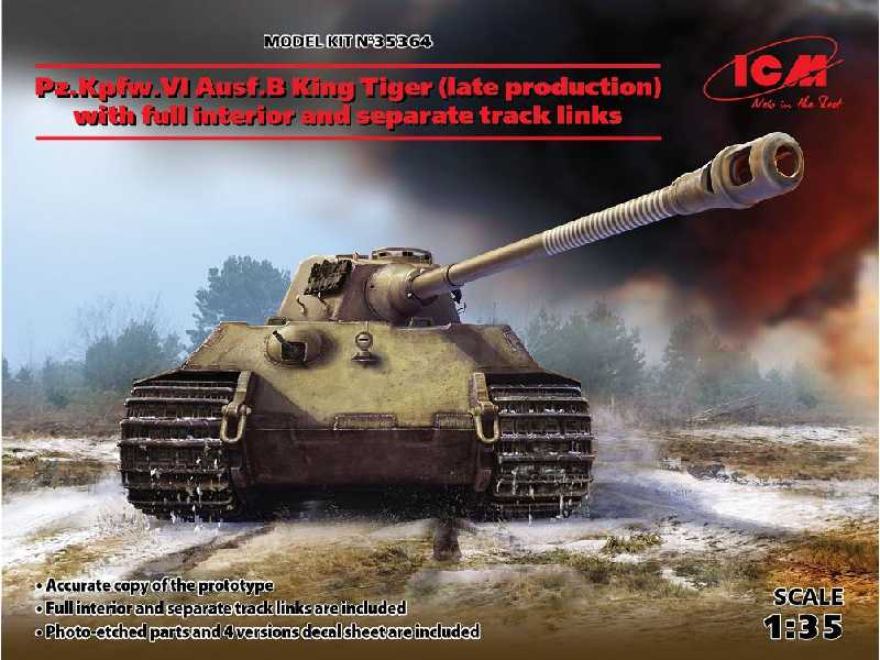 Pz.Kpfw.VI Ausf.B King Tiger - późny - z wnętrzem - zdjęcie 1 Pz.Kpfw.VI Ausf.B King Tiger - późny - z wnętrzem - zdjęcie 1