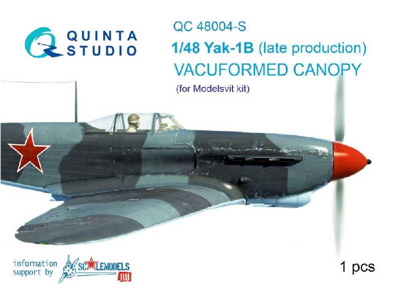 Yak-1b (Late Production) Vacuformed Clear Canopy - zdjęcie 1