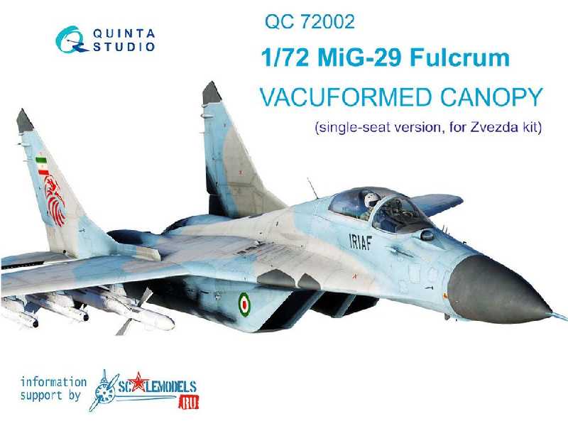 Mig-29 Vacuformed Clear Canopy - zdjęcie 1 Mig-29 Vacuformed Clear Canopy - zdjęcie 1