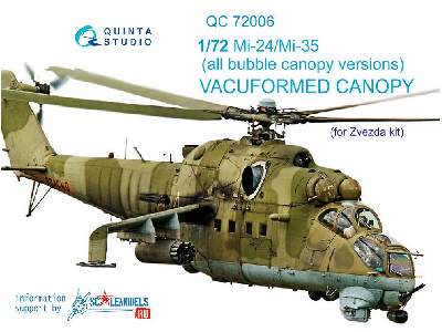 Mi-24/35 All Bubble-version Vacuformed Clear Canopy - zdjęcie 1