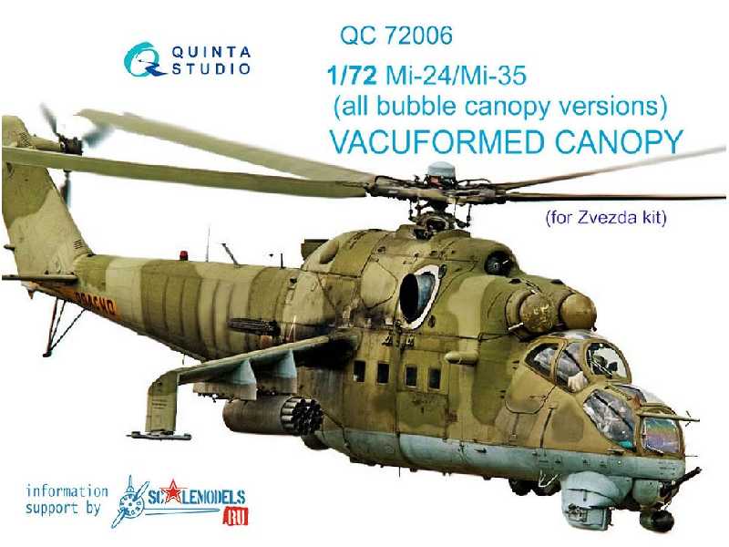 Mi-24/35 All Bubble-version Vacuformed Clear Canopy - zdjęcie 1