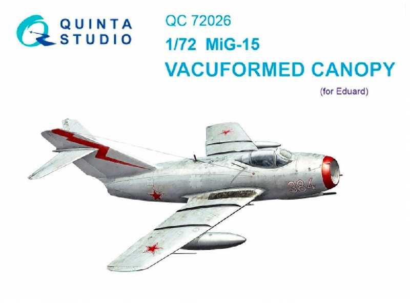 Mig-15 Vacuformed Clear Canopy - zdjęcie 1 Mig-15 Vacuformed Clear Canopy - zdjęcie 1