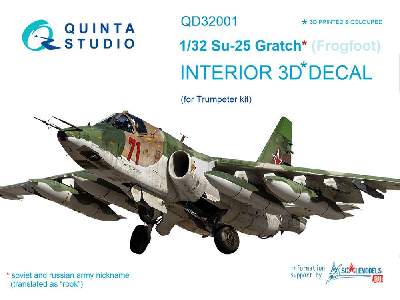 Su-25 3d-printed & Coloured Interior On Decal Paper - zdjęcie 1