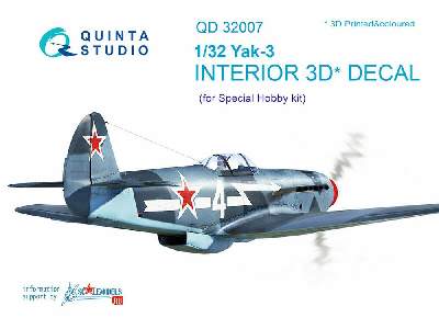 Yak-3 3d-printed & Coloured Interior (For Special Hobby Kit) - zdjęcie 1