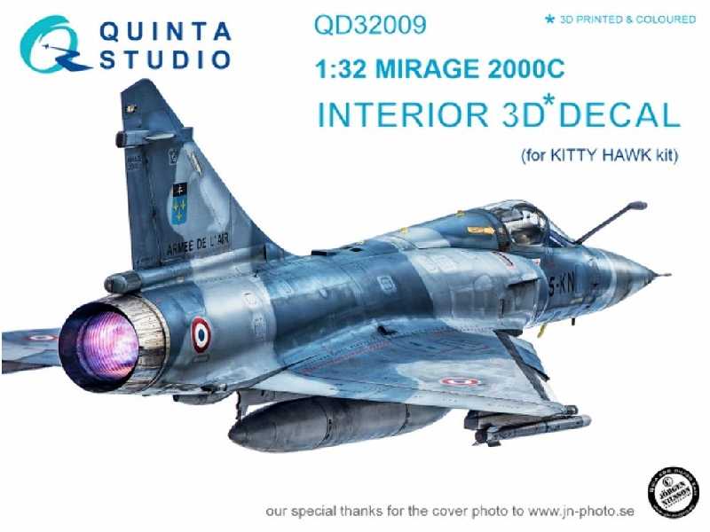 Mirage 2000c 3d-printed & Coloured Interior On Decal Paper - zdjęcie 1 Mirage 2000c 3d-printed & Coloured Interior On Decal Paper - zdjęcie 1