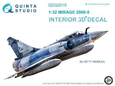 Mirage 2000-5 3d-printed & Coloured Interior On Decal Paper - zdjęcie 1