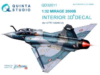 Mirage 2000b 3d-printed & Coloured Interior On Decal Paper - zdjęcie 1