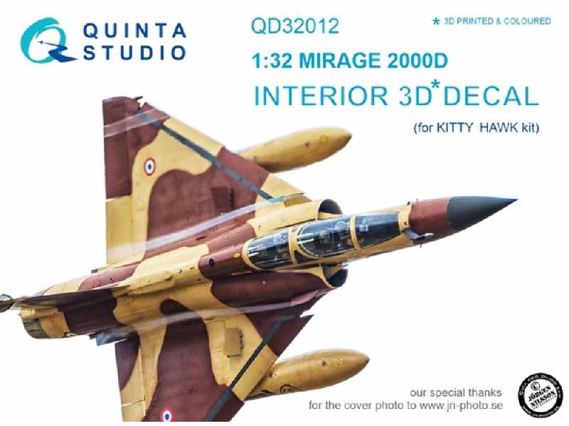 Mirage 2000d 3d-printed & Coloured Interior On Decal Paper - zdjęcie 1 Mirage 2000d 3d-printed & Coloured Interior On Decal Paper - zdjęcie 1
