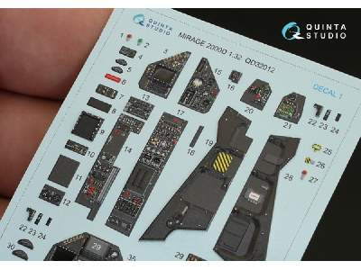 Mirage 2000d 3d-printed & Coloured Interior On Decal Paper - zdjęcie 2