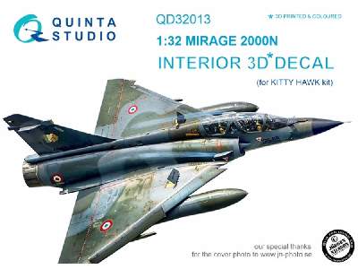 Mirage 2000n 3d-printed & Coloured Interior On Decal Paper - zdjęcie 1