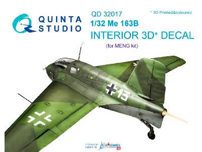 Me 163b 3d-printed And Coloured Interior On Decal Paper - zdjęcie 1
