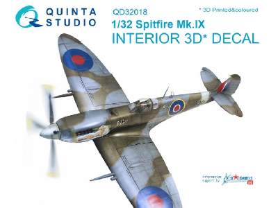 Spitfire Mk.Ix 3d-printed & Coloured Interior On Decal Paper - zdjęcie 1