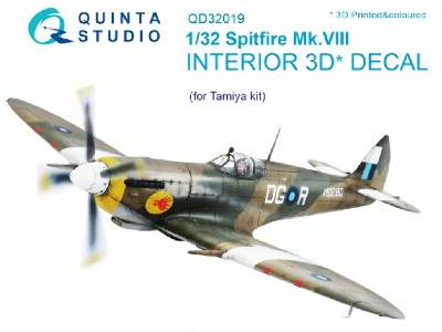 Spitfire Mk.Viii 3d-printed & Coloured Interior On Decal Paper - zdjęcie 1