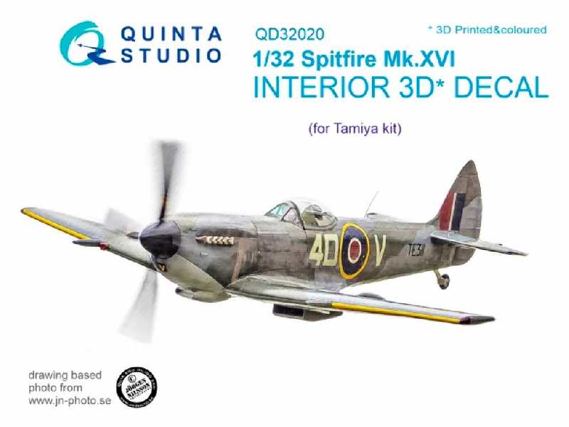 Spitfire Mk.Xvi 3d-printed And Coloured Interior On Decal Paper - zdjęcie 1