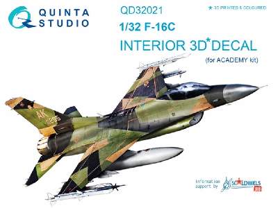 F-16c 3d-printed & Coloured Interior On Decal Paper - zdjęcie 1