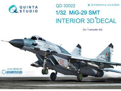 Mig-29smt 3d-printed & Coloured Interior On Decal Paper - zdjęcie 1