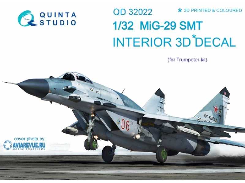 Mig-29smt 3d-printed & Coloured Interior On Decal Paper - zdjęcie 1
