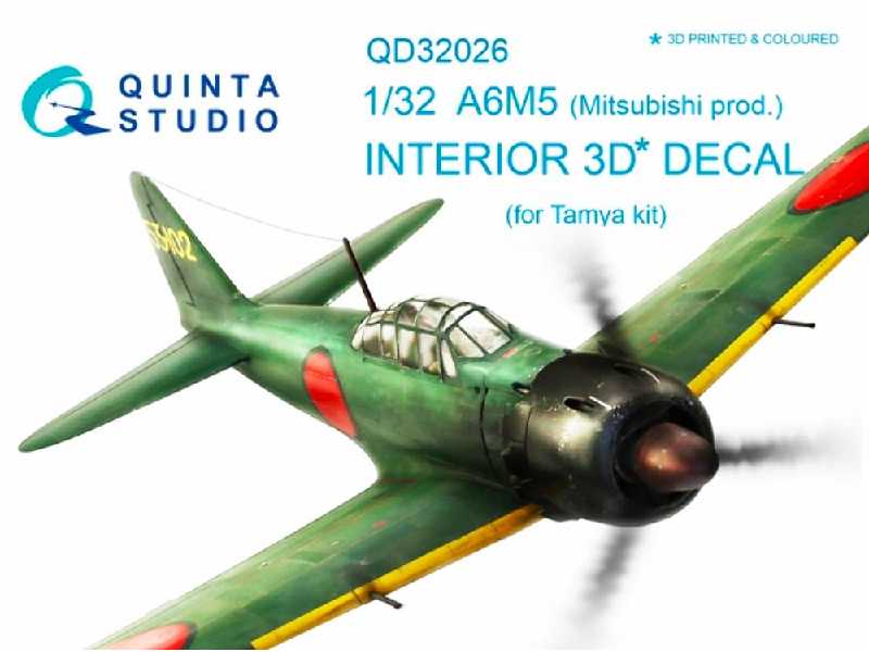 A6m5 Mitsubishi Prod. 3d-printed And Coloured Interior On Decal Paper - zdjęcie 1 A6m5 Mitsubishi Prod. 3d-printed And Coloured Interior On Decal Paper - zdjęcie 1