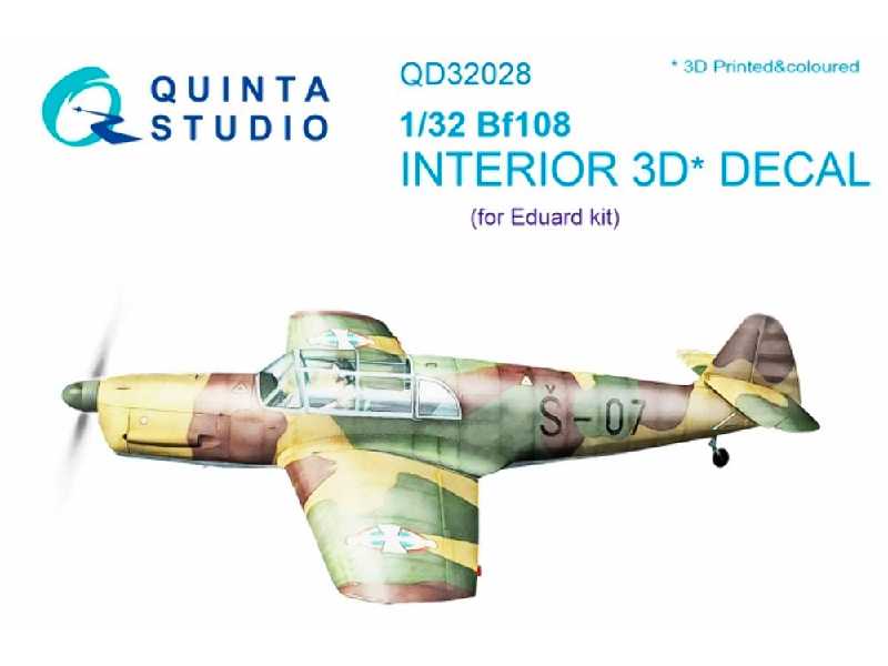 Bf 108 3d-printed And Coloured Interior On Decal Paper - zdjęcie 1